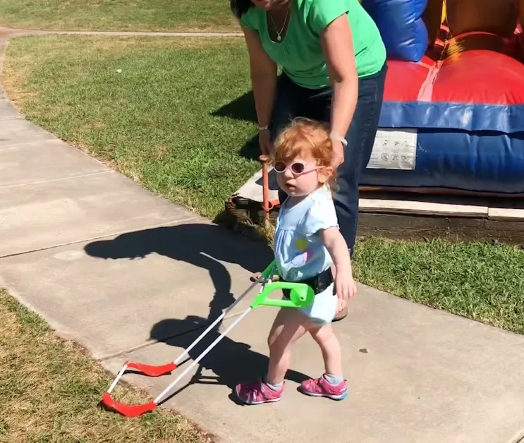 How to Introduce a Cane as Play for a Very Young Blind Child